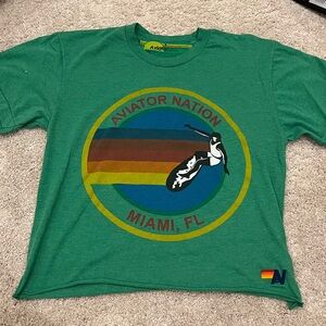 AVIATOR NATION WOMENS BOYFRIEND LOGO TEE